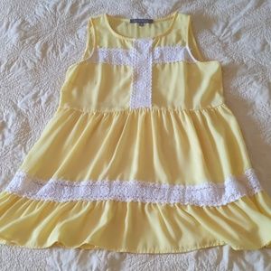 Finn and clover lemon yellow tunic/ mini dress